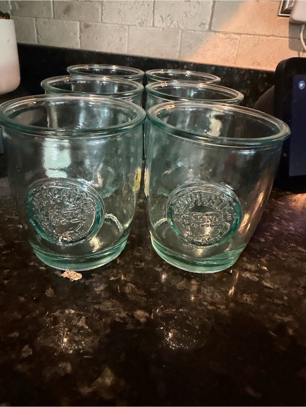 recycled  Glass Drinking Tumblers - Set of 6